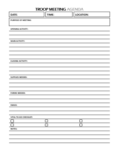 Troop Leader Planner 2024 - 2025  